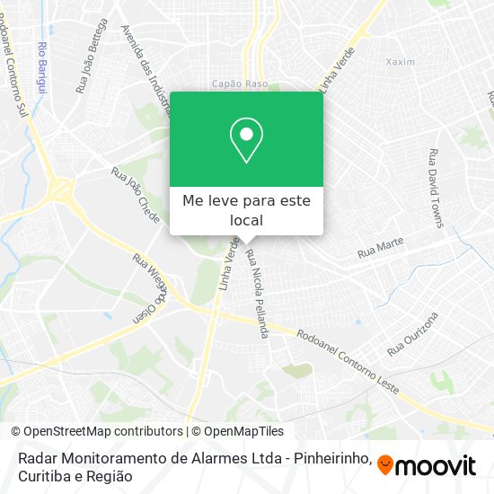 Radar Monitoramento de Alarmes Ltda - Pinheirinho mapa