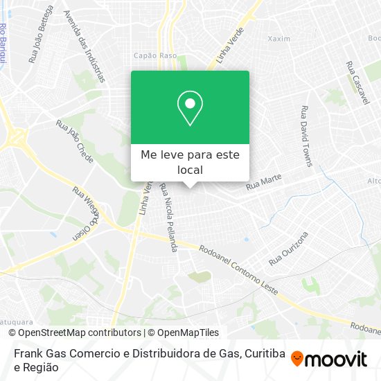 Frank Gas Comercio e Distribuidora de Gas mapa
