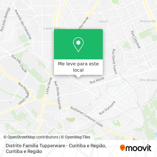 Distrito Familia Tupperware - Curitiba e Região mapa