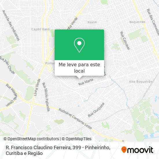 R. Francisco Claudino Ferreira, 399 - Pinheirinho mapa