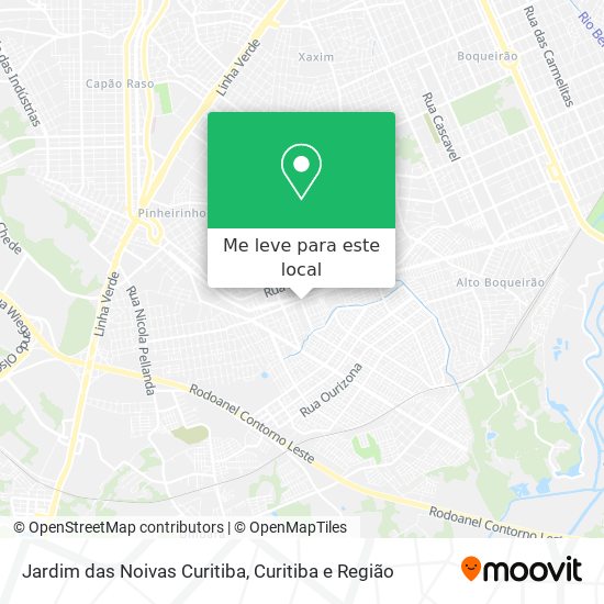 Jardim das Noivas Curitiba mapa