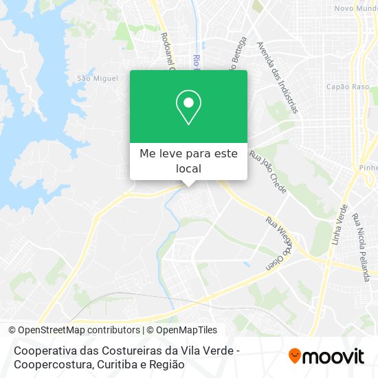 Cooperativa das Costureiras da Vila Verde - Coopercostura mapa