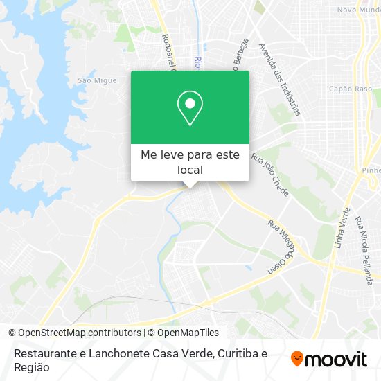 Restaurante e Lanchonete Casa Verde mapa