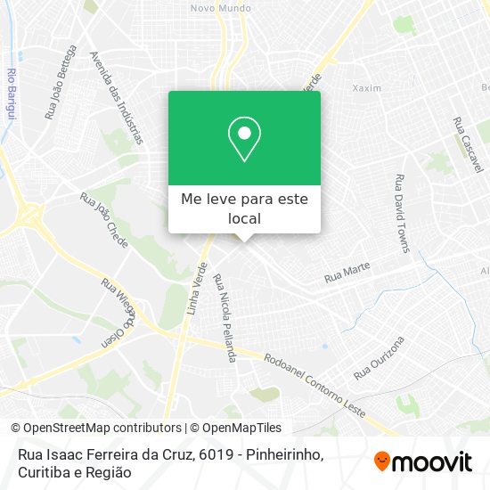 Rua Isaac Ferreira da Cruz, 6019 - Pinheirinho mapa