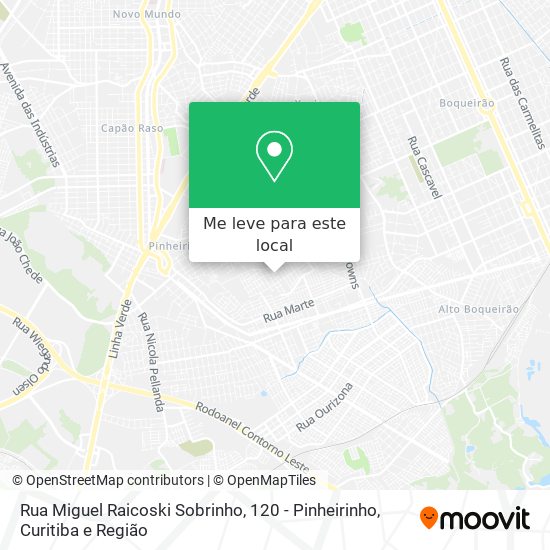 Rua Miguel Raicoski Sobrinho, 120 - Pinheirinho mapa