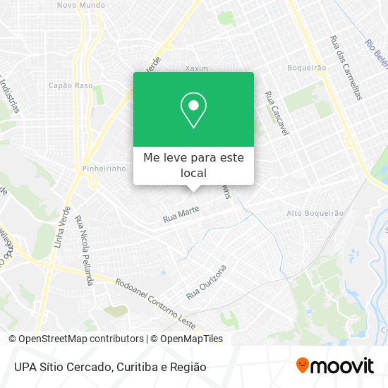 UPA Sítio Cercado mapa
