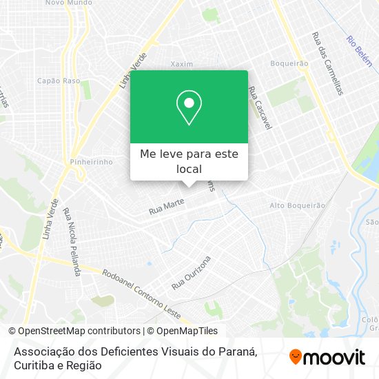 Associação dos Deficientes Visuais do Paraná mapa