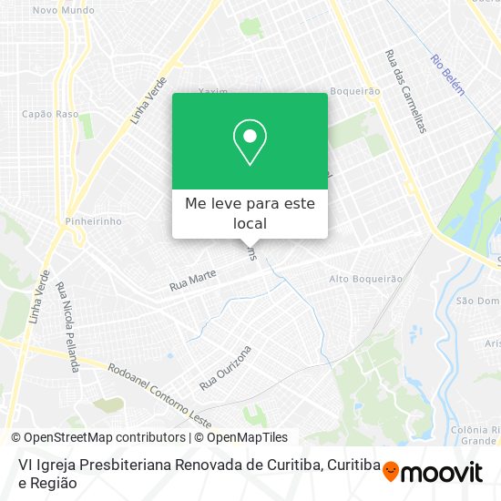 VI Igreja Presbiteriana Renovada de Curitiba mapa