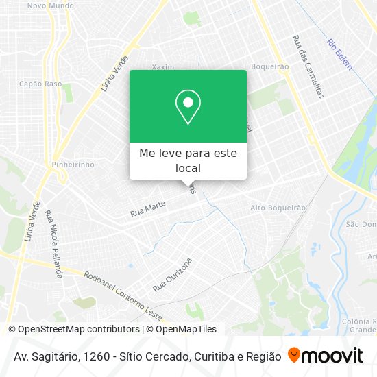 Av. Sagitário, 1260 - Sítio Cercado mapa
