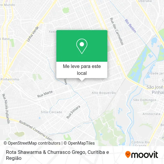 Rota Shawarma & Churrasco Grego mapa