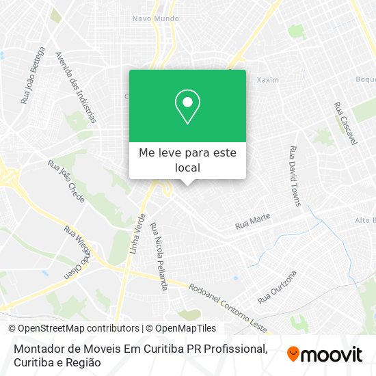 Montador de Moveis Em Curitiba PR Profissional mapa