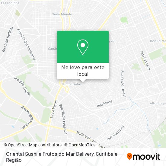 Oriental Sushi e Frutos do Mar Delivery mapa