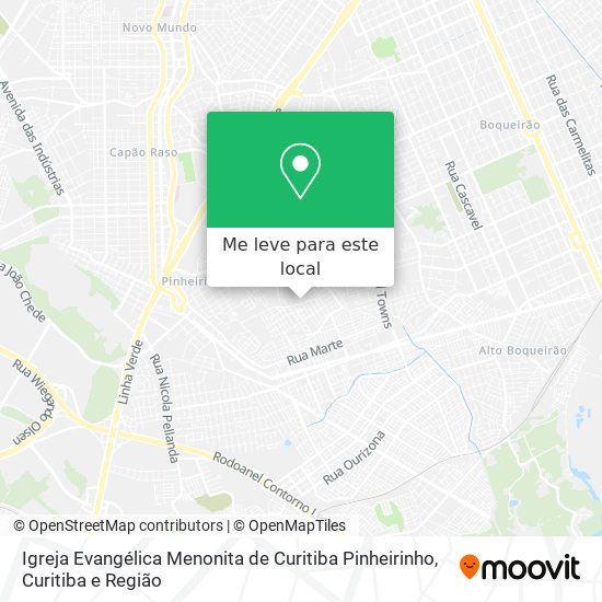 Igreja Evangélica Menonita de Curitiba Pinheirinho mapa