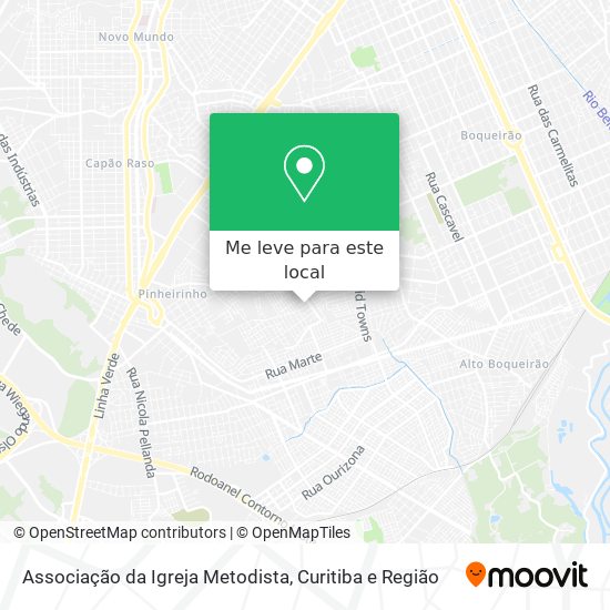 Associação da Igreja Metodista mapa