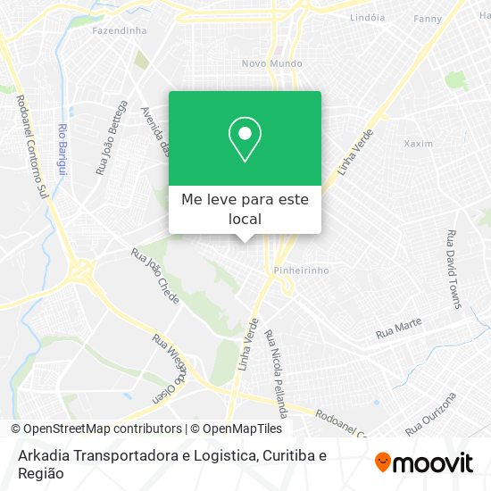 Arkadia Transportadora e Logistica mapa