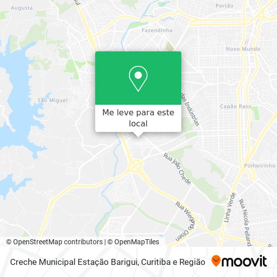 Creche Municipal Estação Barigui mapa