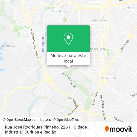 Rua José Rodrigues Pinheiro, 2261 - Cidade Industrial mapa