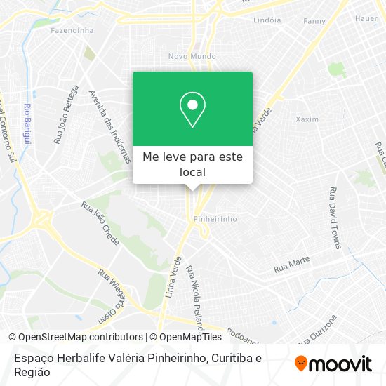 Espaço Herbalife Valéria Pinheirinho mapa