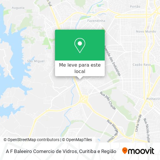 A F Baleeiro Comercio de Vidros mapa