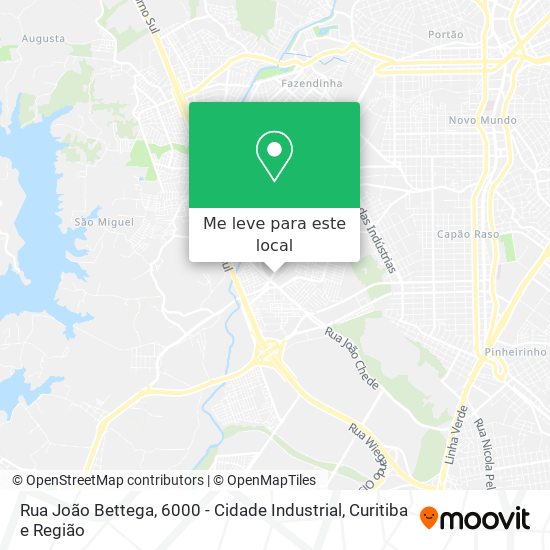 Rua João Bettega, 6000 - Cidade Industrial mapa
