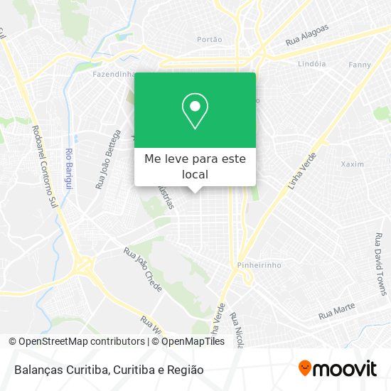 Balanças Curitiba mapa