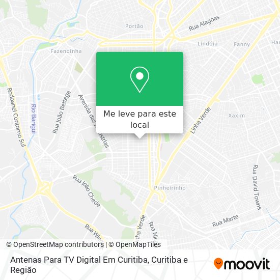 Antenas Para TV Digital Em Curitiba mapa