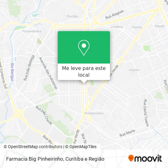 Farmacia Big Pinheirinho mapa