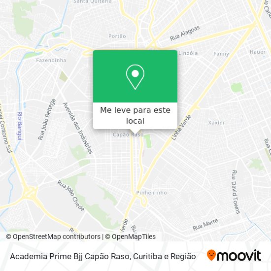Academia Prime Bjj Capão Raso mapa