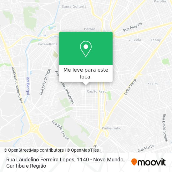Rua Laudelino Ferreira Lopes, 1140 - Novo Mundo mapa