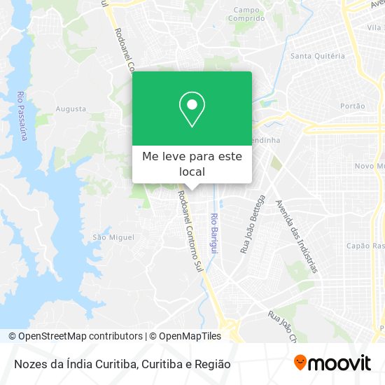 Nozes da Índia Curitiba mapa