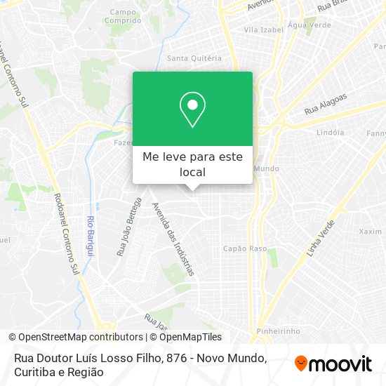 Rua Doutor Luís Losso Filho, 876 - Novo Mundo mapa
