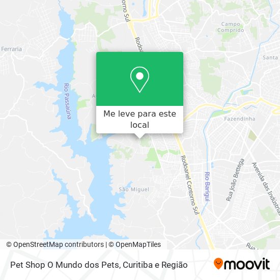 Pet Shop O Mundo dos Pets mapa