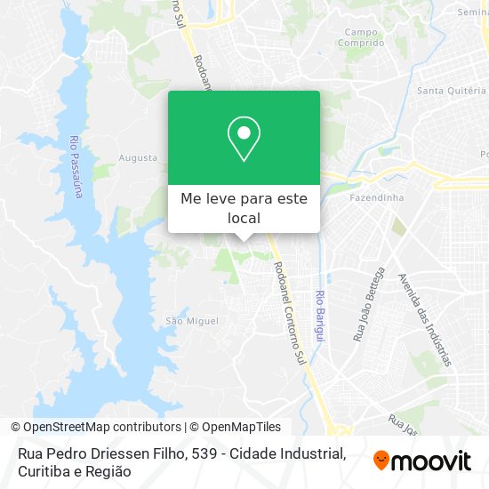Rua Pedro Driessen Filho, 539 - Cidade Industrial mapa