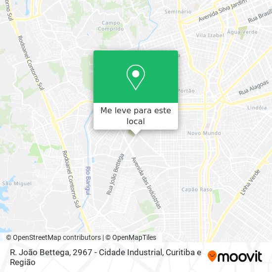 R. João Bettega, 2967 - Cidade Industrial mapa
