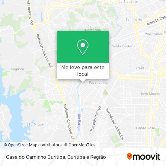 Casa do Caminho Curitiba mapa