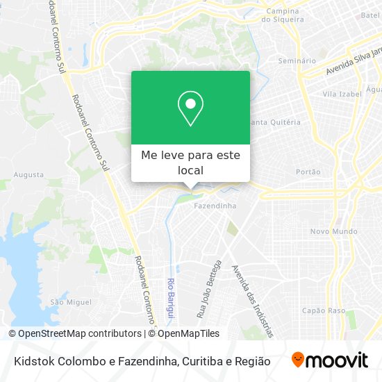 Kidstok Colombo e Fazendinha mapa