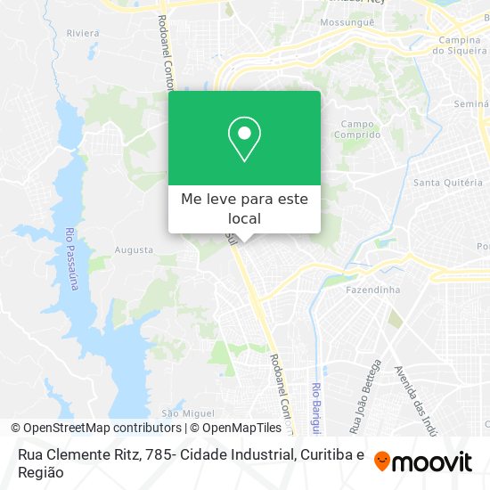 Rua Clemente Ritz, 785- Cidade Industrial mapa