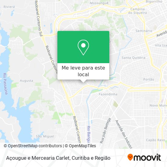 Açougue e Mercearia Carlet mapa
