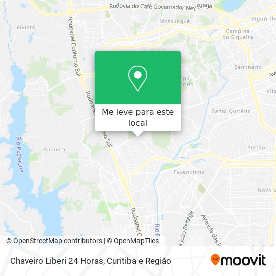 Chaveiro Liberi 24 Horas mapa