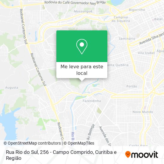 Rua Rio do Sul, 256 - Campo Comprido mapa