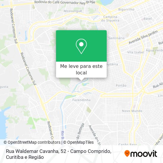 Rua Waldemar Cavanha, 52 - Campo Comprido mapa