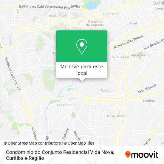 Condominio do Conjunto Residencial Vida Nova mapa