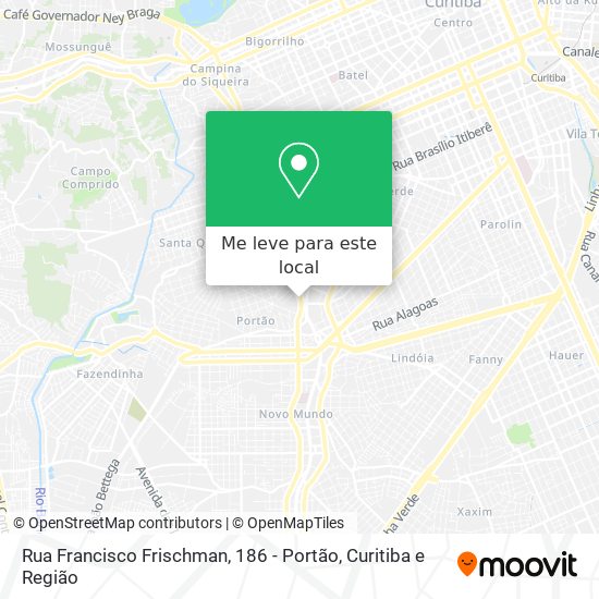 Rua Francisco Frischman, 186 - Portão mapa