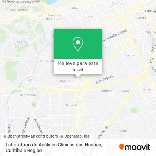 Laboratório de Análises Clínicas das Nações mapa