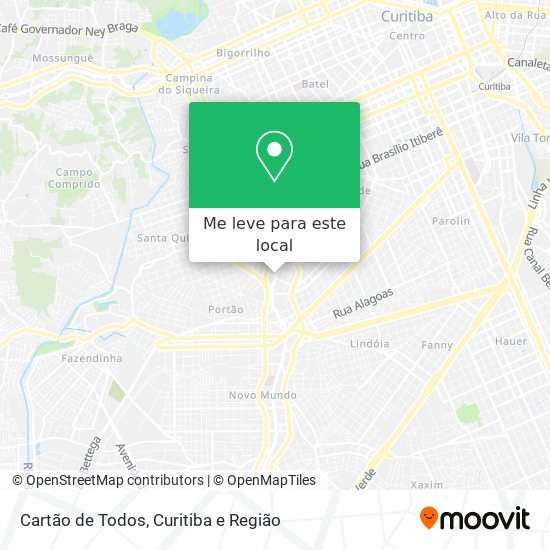 Cartão de Todos mapa