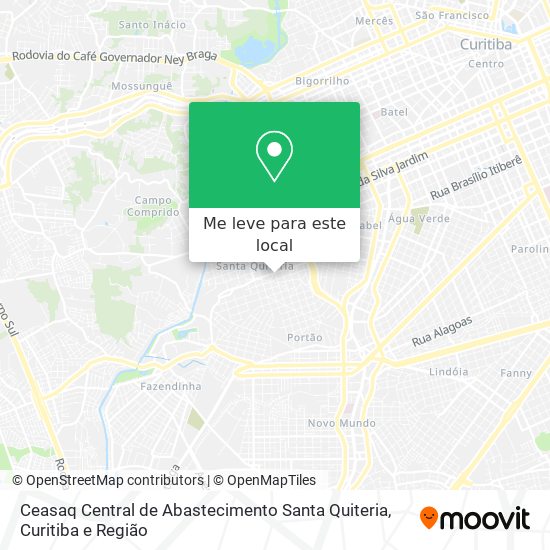 Ceasaq Central de Abastecimento Santa Quiteria mapa