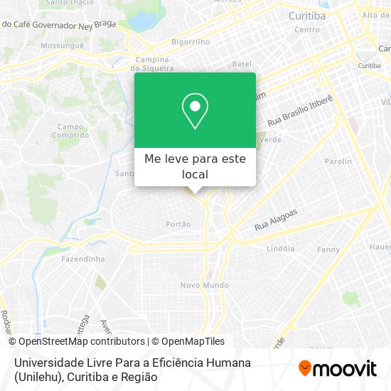 Universidade Livre Para a Eficiência Humana (Unilehu) mapa