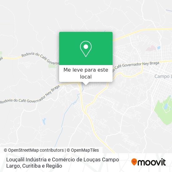 Louçalil Indústria e Comércio de Louças Campo Largo mapa