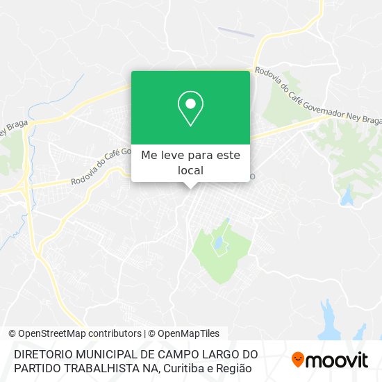 DIRETORIO MUNICIPAL DE CAMPO LARGO DO PARTIDO TRABALHISTA NA mapa