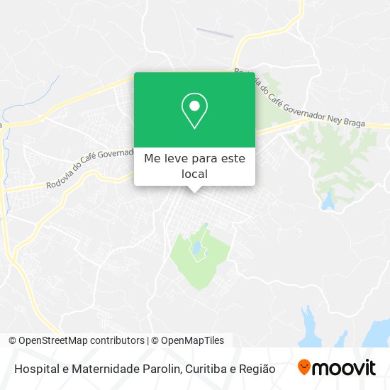 Hospital e Maternidade Parolin mapa